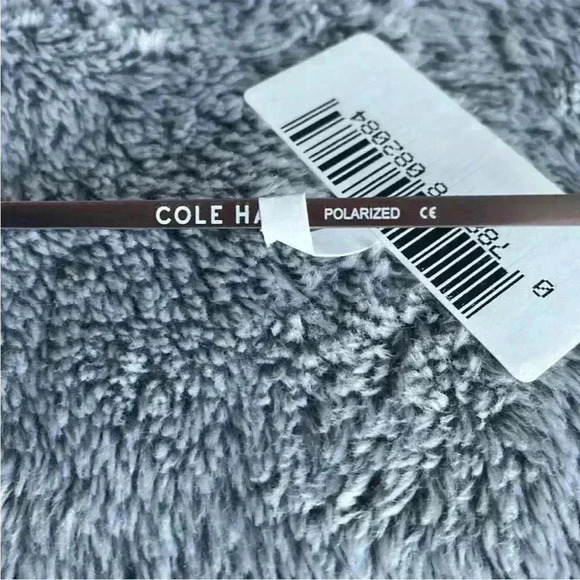 Cole Haan Plastic Combo 55mm Square Brow Bar Sunglasses in Black NWT *Polarized* - Picture 4 of 7